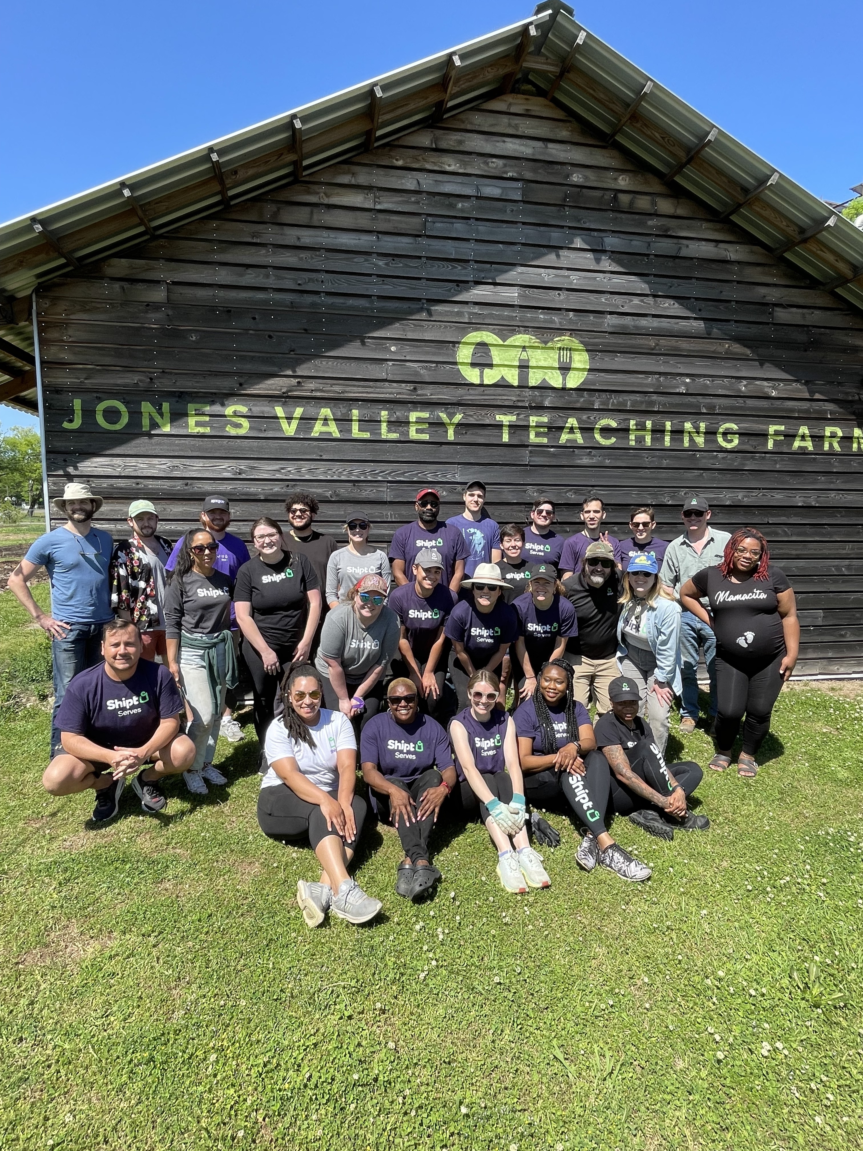 Shipt team members volunteering at local Teaching Farm